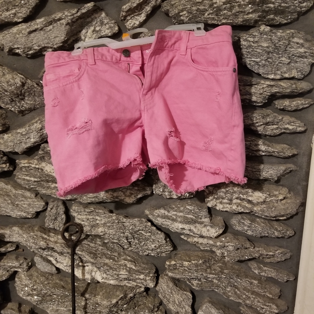 Dolls Kill Pink Distressed high waisted shorts size Medium